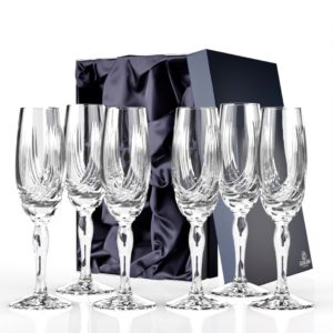 Montrose Champagne Flute Set of 6 | Crystal Champagne Flutes