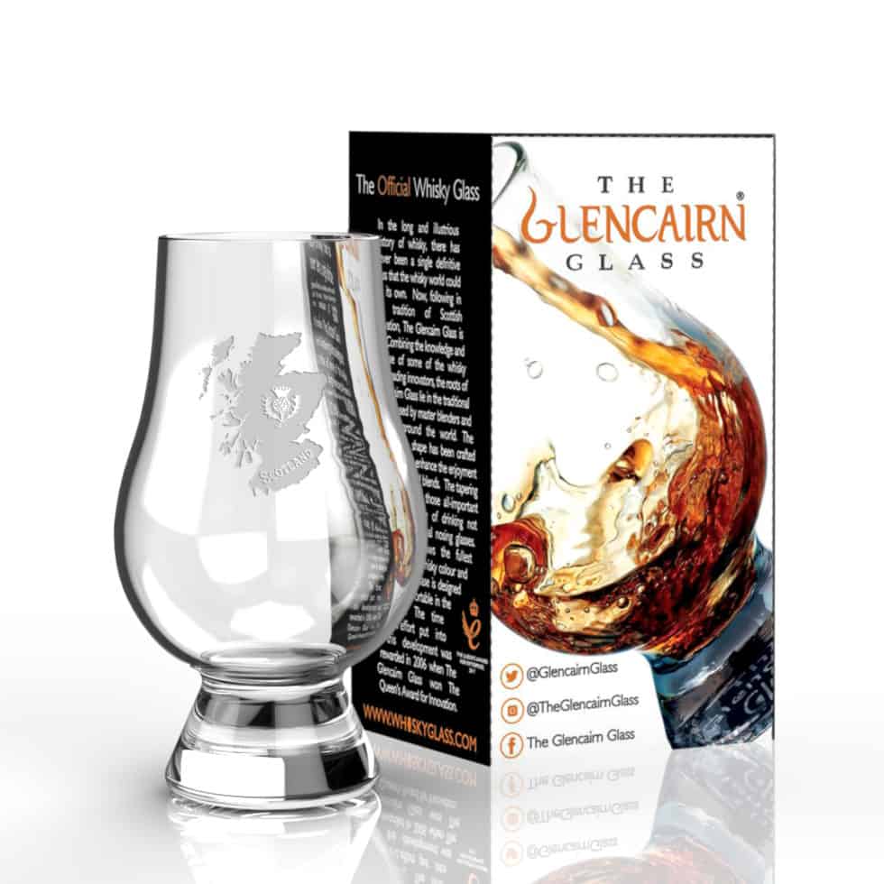 Glencairn Glass engraved with Scotland Map | Scottish Whisky Gifts