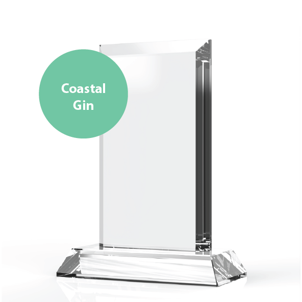 Medium Rectangle Trophy - Coastal Gin | Gin Guide 2024