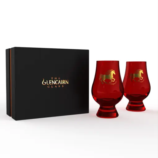 Lunar New Year Horse - Red Glencairn Glass Set of 2